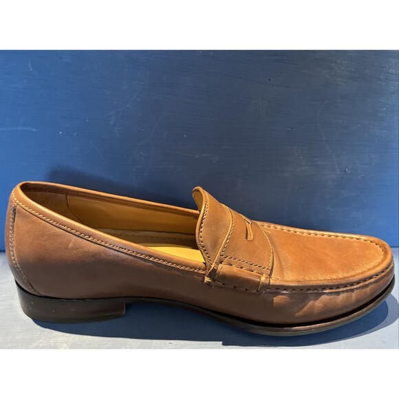 Cole Haan grand OS mens size 9 M leather penny loafer Shoe Slip On Brown C22771 - Picture 6 of 10